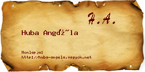 Huba Angéla névjegykártya